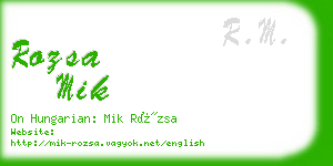 rozsa mik business card